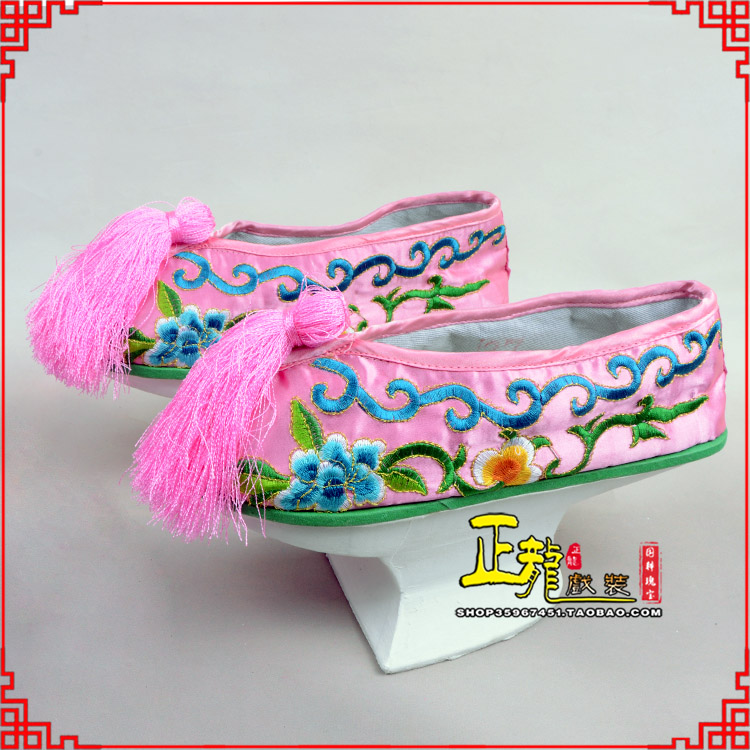 错那京越剧戏鞋花盆底清朝皇后贵妃宫女花盆底 旗鞋