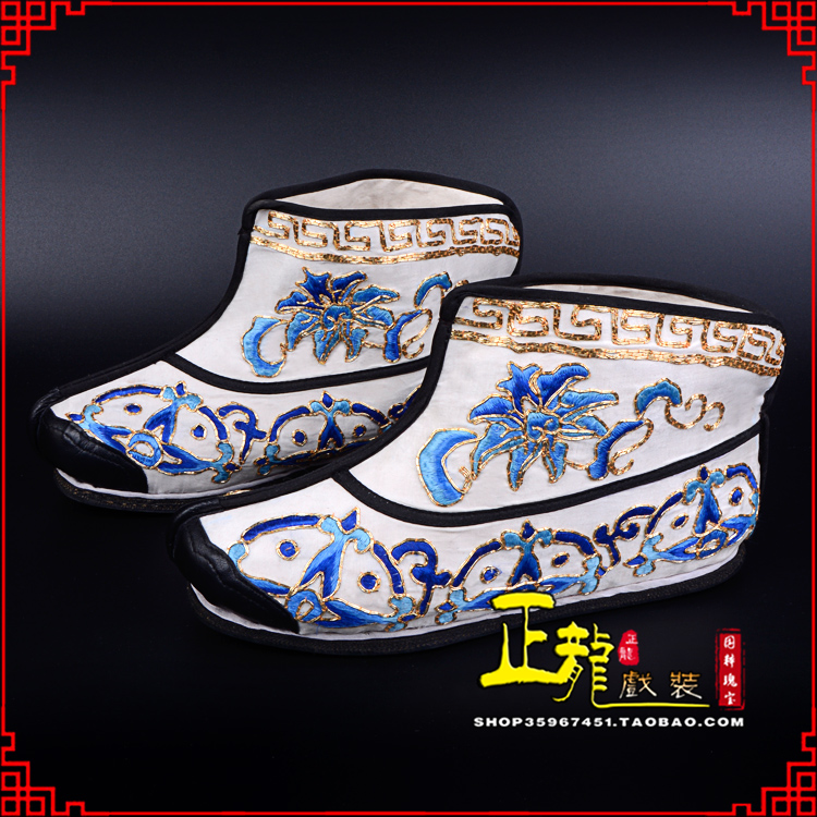 错那三岔口武生薄底 手绣绣花快靴