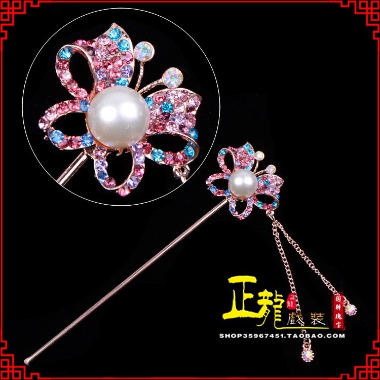 错那花旦小姐青衣头饰簪子 蝴蝶发簪