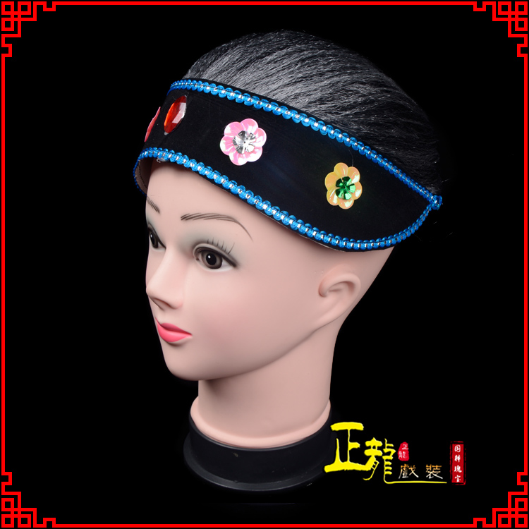 错那老旦媒婆穷老太婆假发套 老旦头套