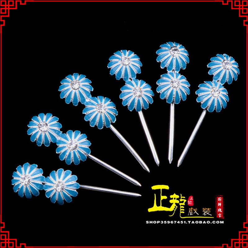 错那头面泡子旦角化妆头饰 仿点绸泡子