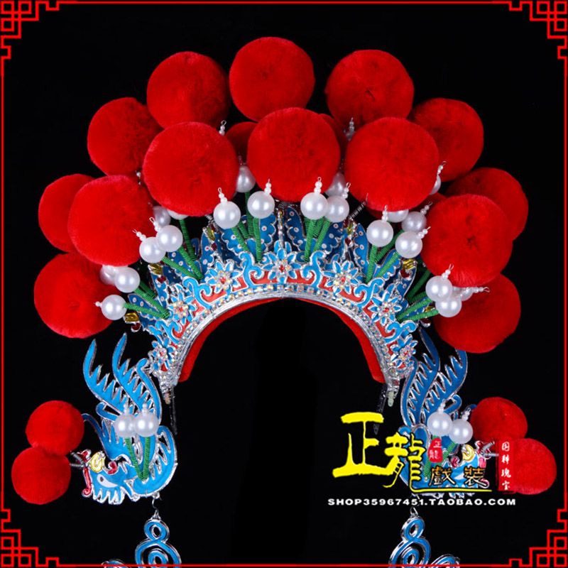 错那戏曲盔帽武旦穆桂英花木兰女将 中档七星帽