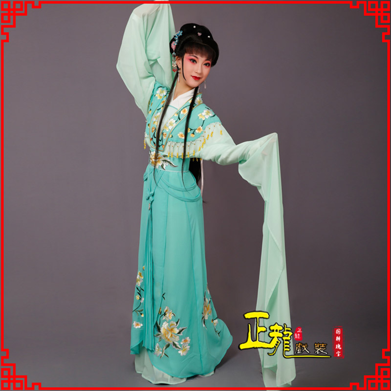 错那青衣水袖戏服演出服 云肩花旦衣